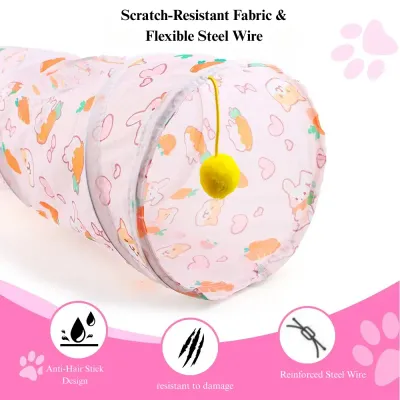 guinea pig tunnel straight Carrot Tunnel Straight Design Foldable Small Animal Play Tube