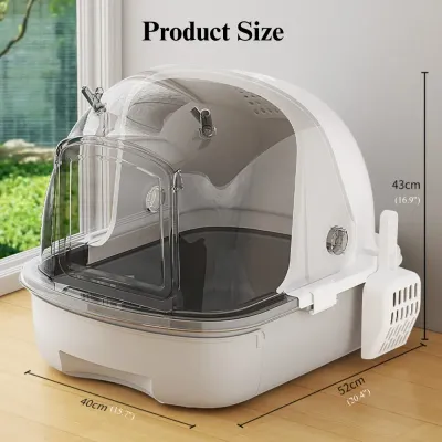easy clean cat litter Large Cat Litter Box Drawer Style Odor Proof Covered Cat Toilet