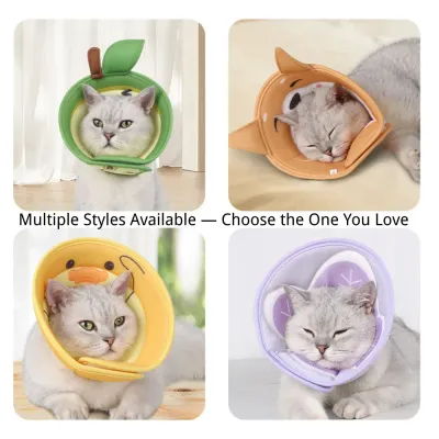 pet neck guard Breathable Pet Elizabeth Collar Soft Mesh Dog Cat Cone Duck Avocado Pattern