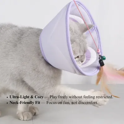 prevent pet licking Breathable Pet Elizabeth Collar Soft Mesh Pet Grooming Cone Pet Neck Guard