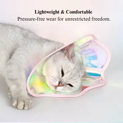 Colorful Flower PVC Pet Elizabeth Collar Dog Cat Bite Lick Protection Neck