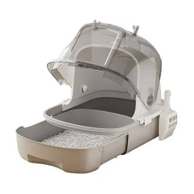 odor proof cat box Large Cat Litter Box Drawer Style Odor Proof Covered Cat Toilet
