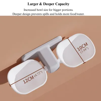 detachable pet bowl Hanging Cat Bowl Detachable Thickened Dual Pet Feeding Bowl Anti Spill