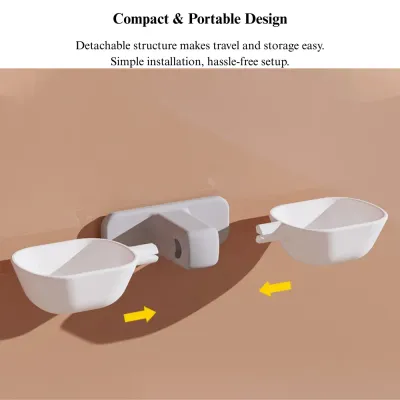 cat dog food water bowl Hanging Cat Bowl Detachable Thickened Dual Pet Feeding Bowl Anti Spill