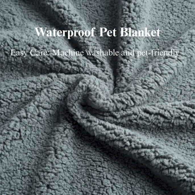 cotton plush pet mat Waterproof Pet Blanket Cotton Plush Flannel Thick Dog Mat Bed