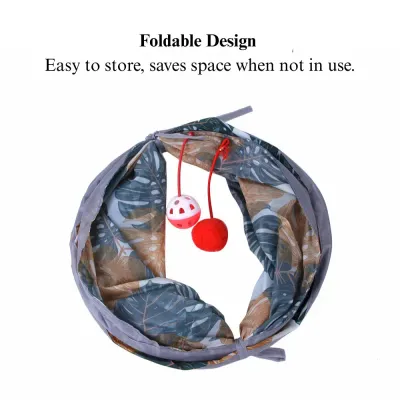 cat tunnel play toy Printed Cat Tunnel Foldable Small Pet Play Tube Toy