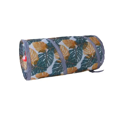 printed cat tunnel Printed Cat Tunnel Foldable Small Pet Play Tube Toy