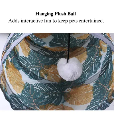 interactive cat Y tunnel Printed Cat Tunnel Foldable Y Shape Pet Play Tube
