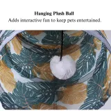 foldable S cat tunnel Printed Cat Tunnel Foldable S Shape Pet Play Tube