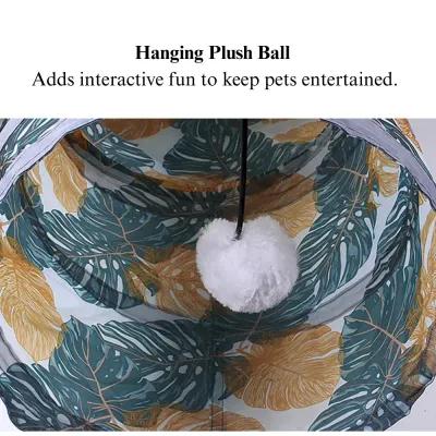 foldable S cat tunnel Printed Cat Tunnel Foldable S Shape Pet Play Tube