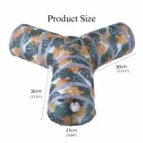 Y shape cat tunnel Printed Cat Tunnel Foldable Y Shape Pet Play Tube