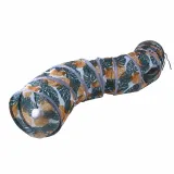 printed cat tunnel S Printed Cat Tunnel Foldable S Shape Pet Play Tube