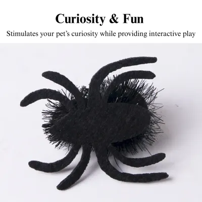 spider cat play toy Halloween Cat Toy Plush Spider Interactive Pet Play Accessory