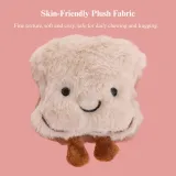 Plush Breakfast Pet Toy Durable Chew Cat Dog Play Bread Cheese Egg Riceball
