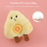 Plush Breakfast Pet Toy Durable Chew Cat Dog Play Bread Cheese Egg Riceball