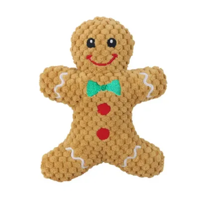 Santa dog toy plush Christmas Dog Toy Plush Squeaky Pet Play Santa Reindeer Gingerbread