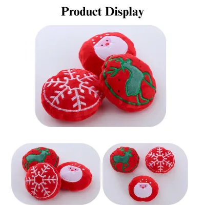 Christmas crinkle cat toy Christmas Plush Cat Toy Catnip Crinkle Pet Play Santa Snowflake Reindeer