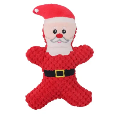 Christmas dog toy plush Christmas Dog Toy Plush Squeaky Pet Play Santa Reindeer Gingerbread