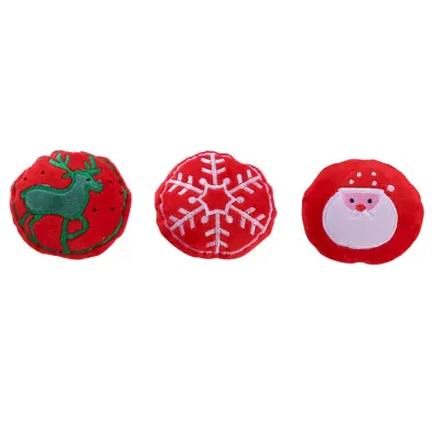 Christmas cat toy plush Christmas Plush Cat Toy Catnip Crinkle Pet Play Santa Snowflake Reindeer