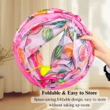 Cat Tunnel Toy Foldable Summer Fruit Three Way Play Tube