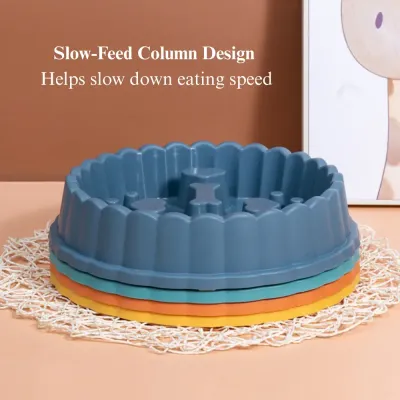 pet bowl slow eating Slow Feeder Pet Bowl Anti Choking Non Slip Food Dish for Dogs and Cats