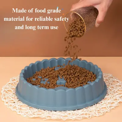 cat food slow bowl Slow Feeder Pet Bowl Anti Choking Non Slip Food Dish for Dogs and Cats