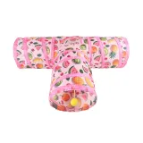 Cat Tunnel Toy Foldable Summer Fruit Three Way Play Tube
