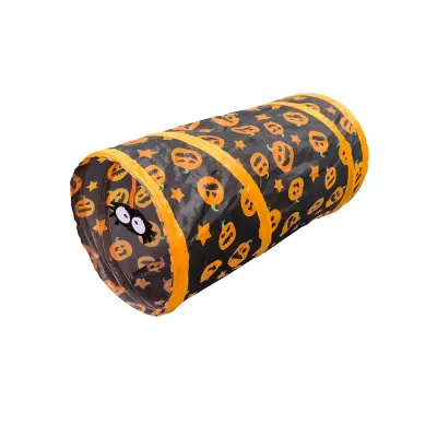 Halloween Pumpkin Cat Tunnel Toy Foldable Small Play Tube