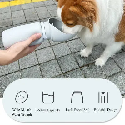 dog water bottle with bowl Portable Dog Water Bottle Outdoor Travel Pet Hydration Cup