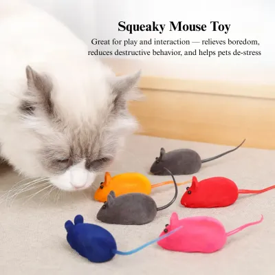 Pet Sound Mouse Toy Realistic Plush Cat and Dog Interactive Toy