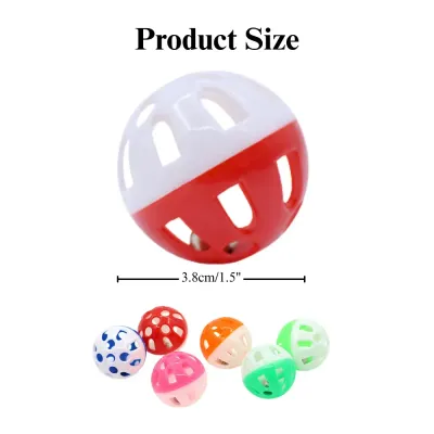 self play cat toy Colorful Bell Cat Toy Ball Interactive Self Play Pet Toy