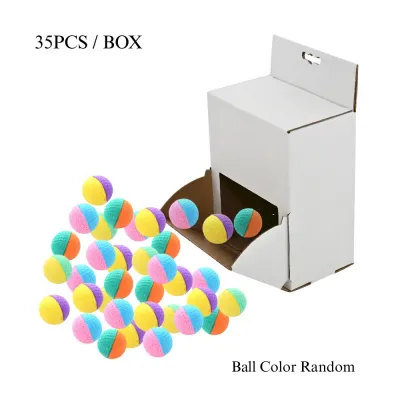 latex foam cat ball 35 Pack Latex Foam Cat Toy Ball Double Color Interactive Chase Self Play Toy
