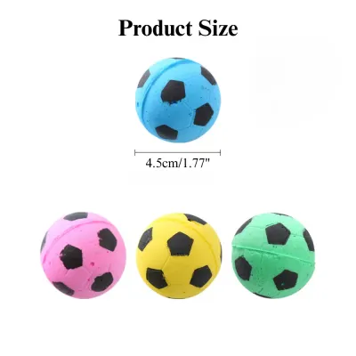 interactive cat chase toy 24 Pack Latex Foam Cat Toy Ball Soccer Shape Interactive Chase Self Play Toy