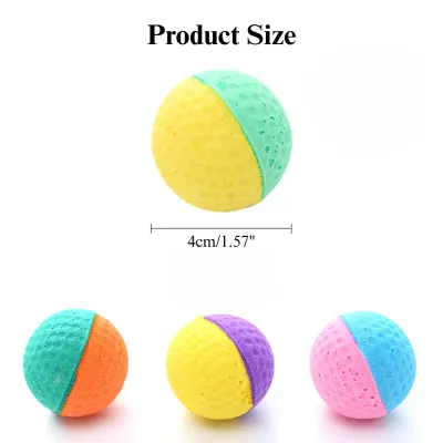 interactive cat chase toy 35 Pack Latex Foam Cat Toy Ball Double Color Interactive Chase Self Play Toy