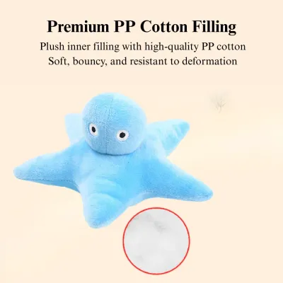 independent play toy Interactive Plush Ocean Fish Cat Toy Self Play Chew Toy