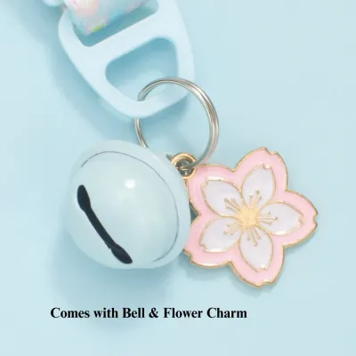 Sakura Flower Pendant Cat Collar Adjustable Safety Buckle
