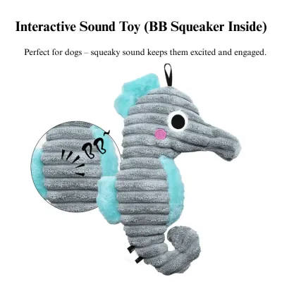 dog dental care toy Realistic Plush Corduroy Dog Toy Chew Squeaky Teething Toy