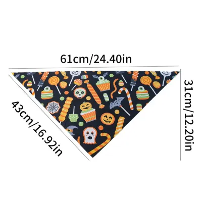 Halloween print pet scarf Halloween Pet Bandana Triangle Bib Scarf for Cats & Dogs