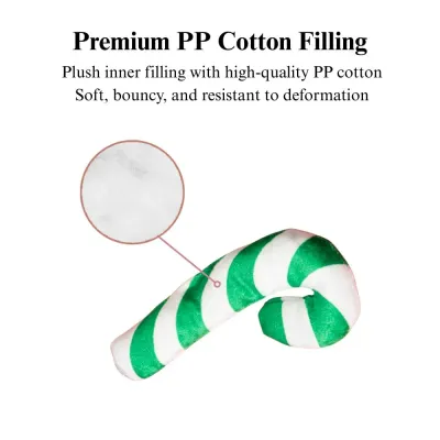 candy cane cat toy 3 Pack Christmas Pet Toy Set Festive Plush Chew Toy