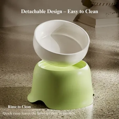 Ceramic Elevated Cat Bowl Anti Spill Food and Water Feeder
