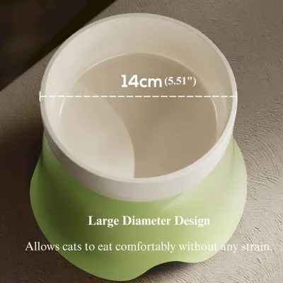 Ceramic Elevated Cat Bowl Anti Spill Food and Water Feeder