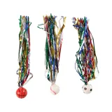 Colorful Ribbon Cat Toy with Bouncy Ball Interactive Play