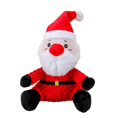 Christmas dog toy plush Christmas Plush Dog Toy Santa Reindeer Chew Interactive Squeaky