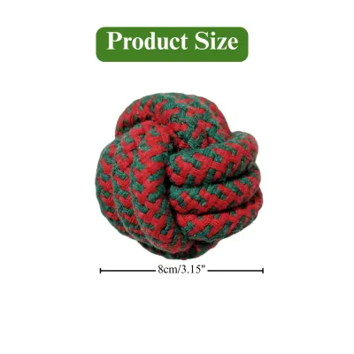 cotton rope dog toy Christmas Cotton Rope Dog Toy Chew Ball