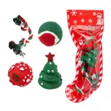 Christmas TPR dog toy set Christmas Dog Toy Gift Box Rope and Balls