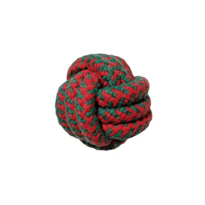 Christmas dog rope toy Christmas Cotton Rope Dog Toy Chew Ball