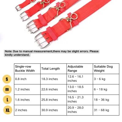 dog collar size