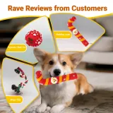 festive rope dog toy