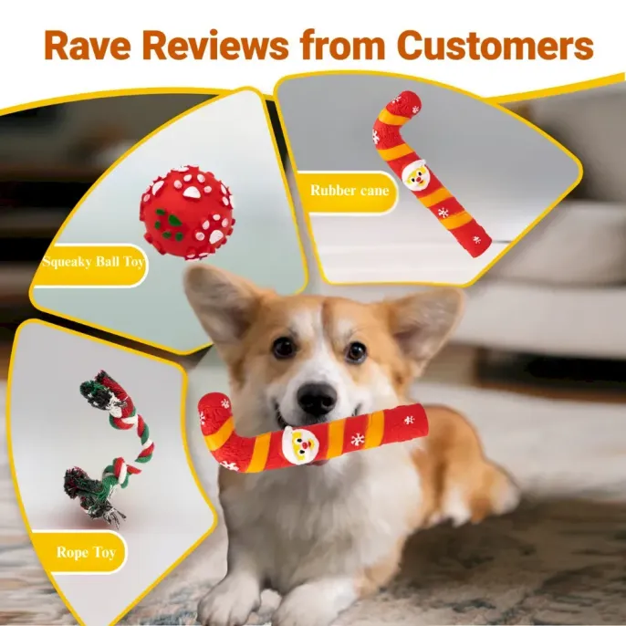 festive rope dog toy