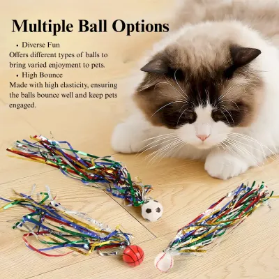 interactive ribbon cat toy